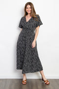 Full Size Printed Smocked Waist Dress – Smocked Waist Dress, Printed Smocked Dress, Floral Smocked Dress, Casual Smocked Waist Dress, Chic Summer Dress, Comfortable Smocked Dress, Day to Night Dress