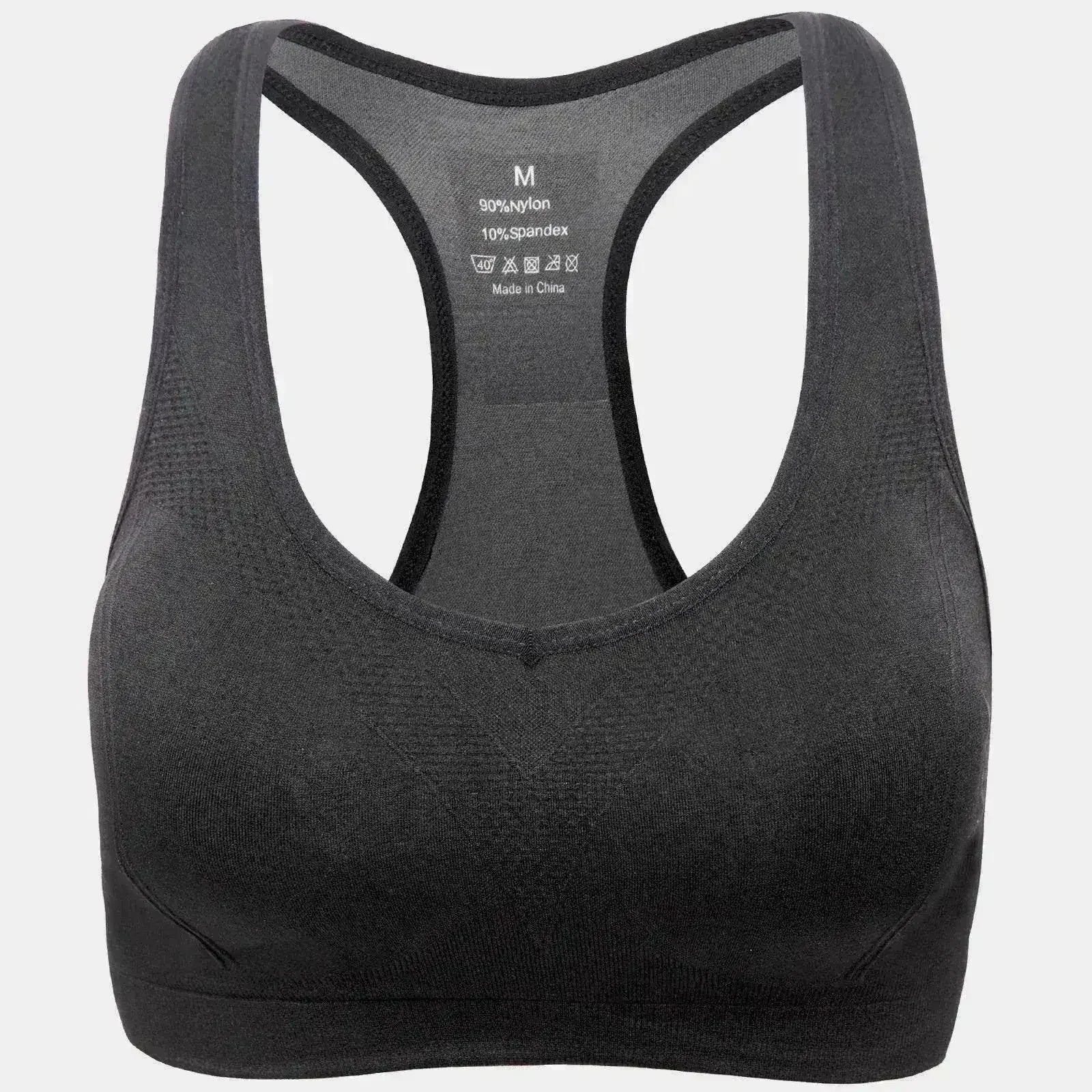 Women’s Stylish Racerback Athletic Sports Bra | Padded Seamless High I