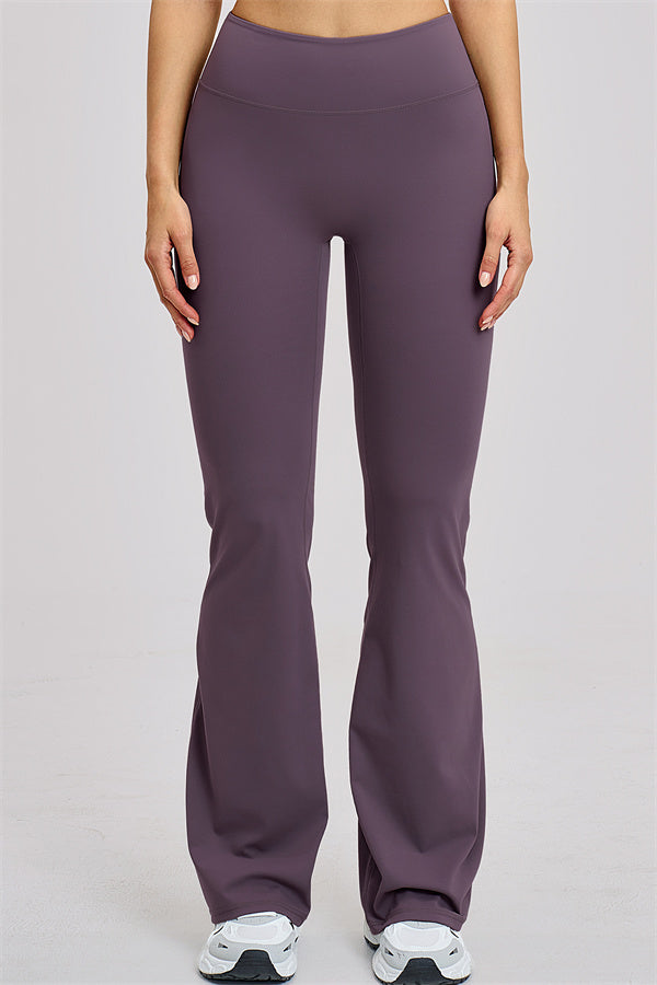 The Zestful Long Sleeve Crop Top Flared Leggings 2-Piece Set