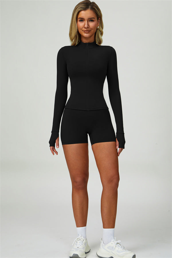 The Seraphine Jacket Sports Bra Shorts 3-Piece Set