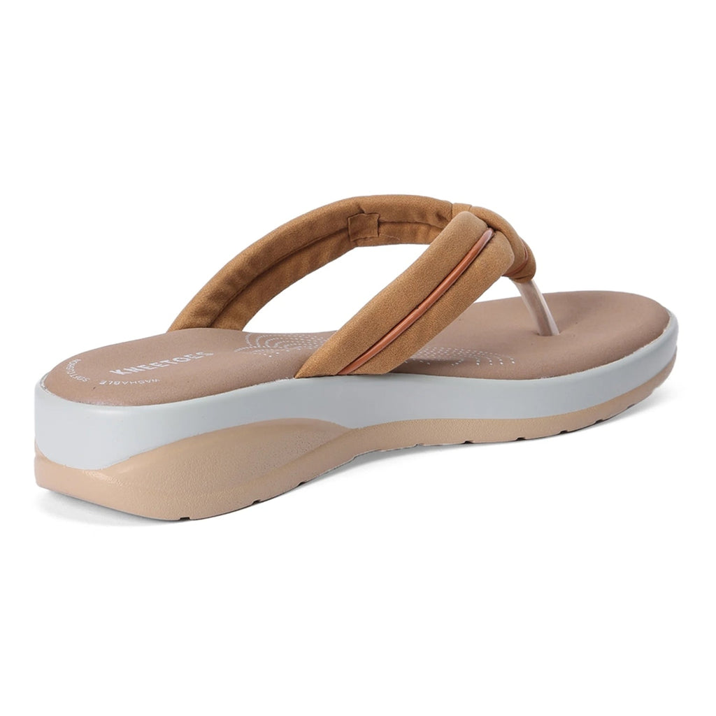 Sarya - Beige Thong Wedges