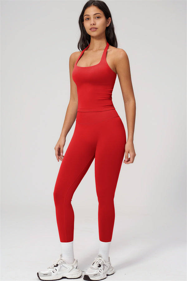 The Empower Halter Crop Top Leggings 2-Piece Set