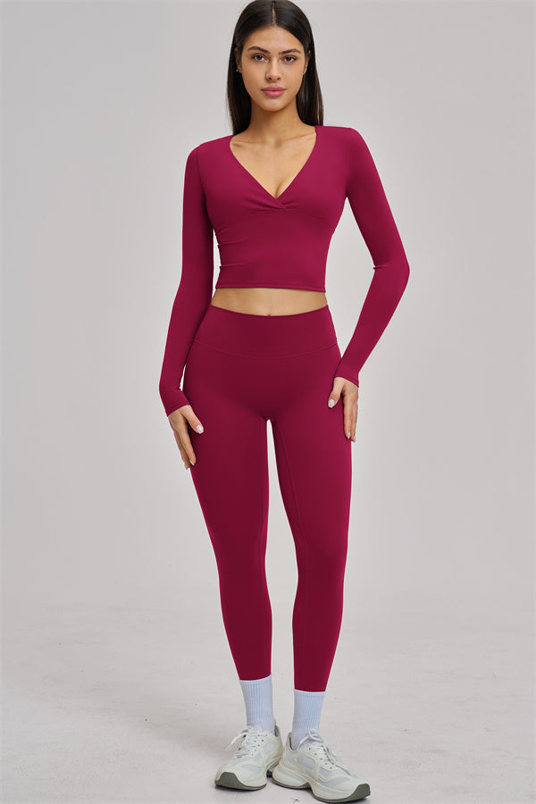 The Swoon Long Sleeve Crop top Leggings 2-Piece Set