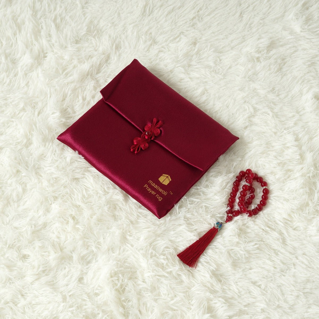 Eco-Friendly elegant Prayer Mat & Tasbeeh sets(MR066)