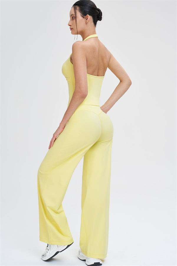 The Stride Crop Top Straight Leg Pants 2-Piece Set