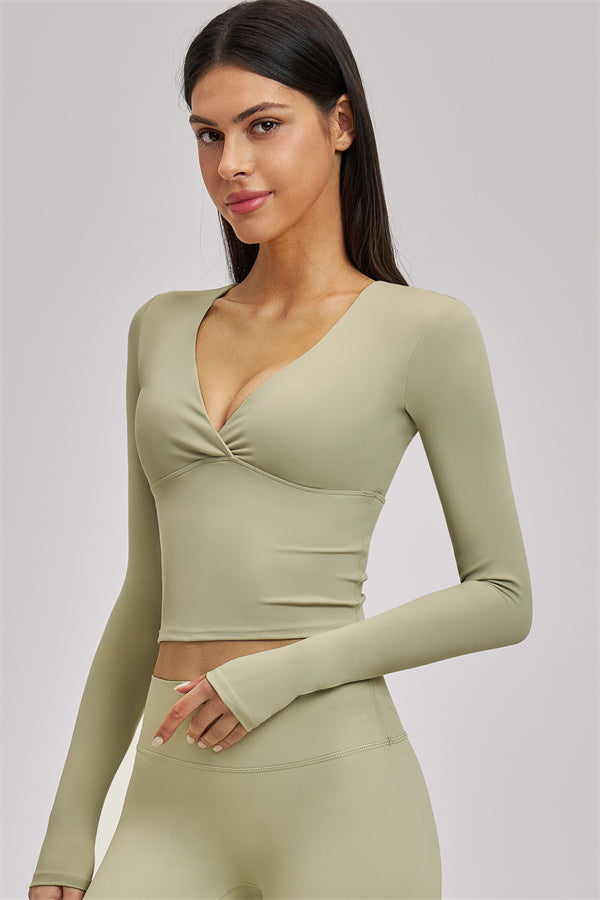 The Swoon Long Sleeve Crop top Leggings 2-Piece Set