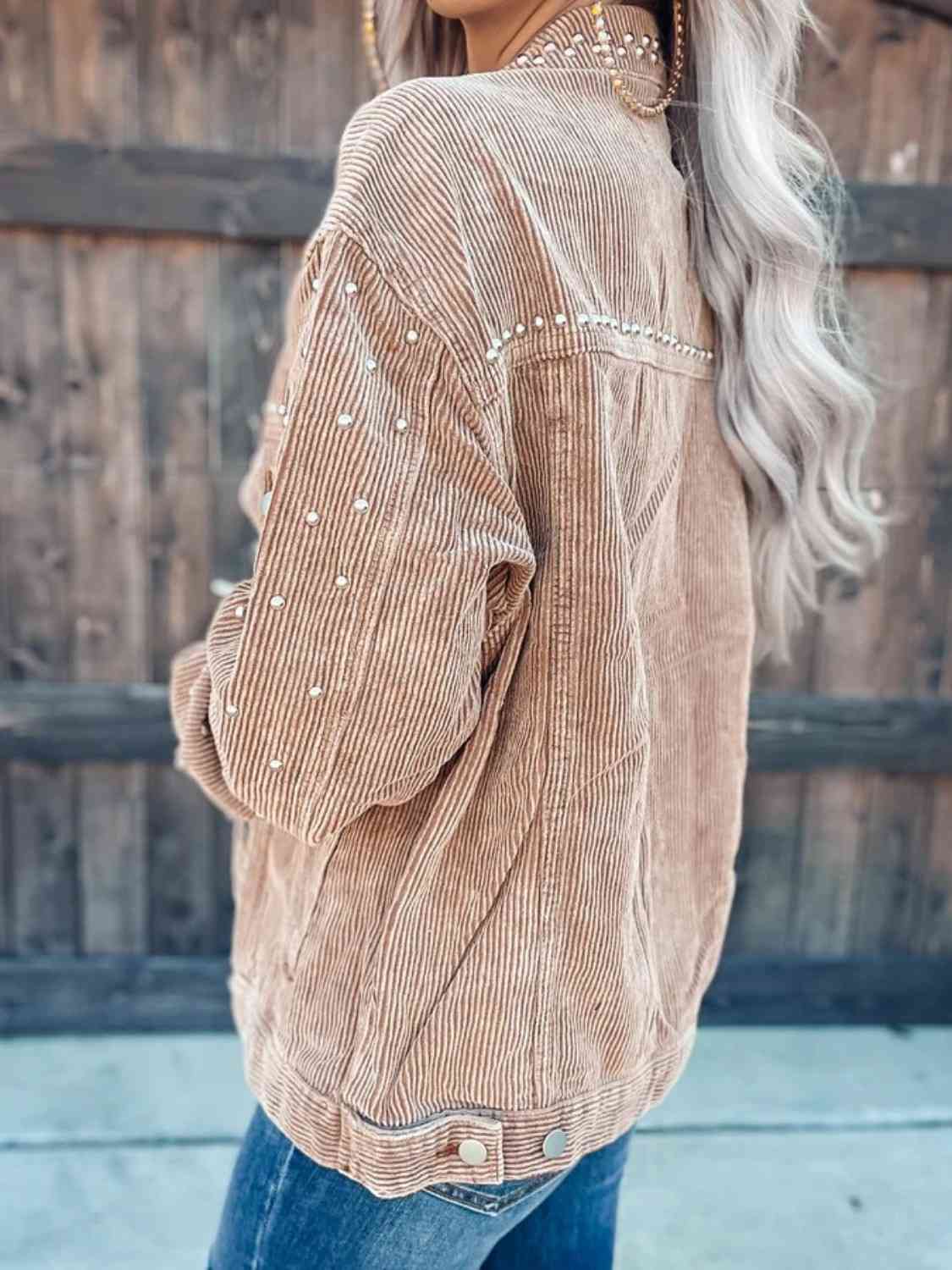 Women’s Collared Neck Button-Down Jacket For Casual and Everyday Use Elegant Simple Jacket