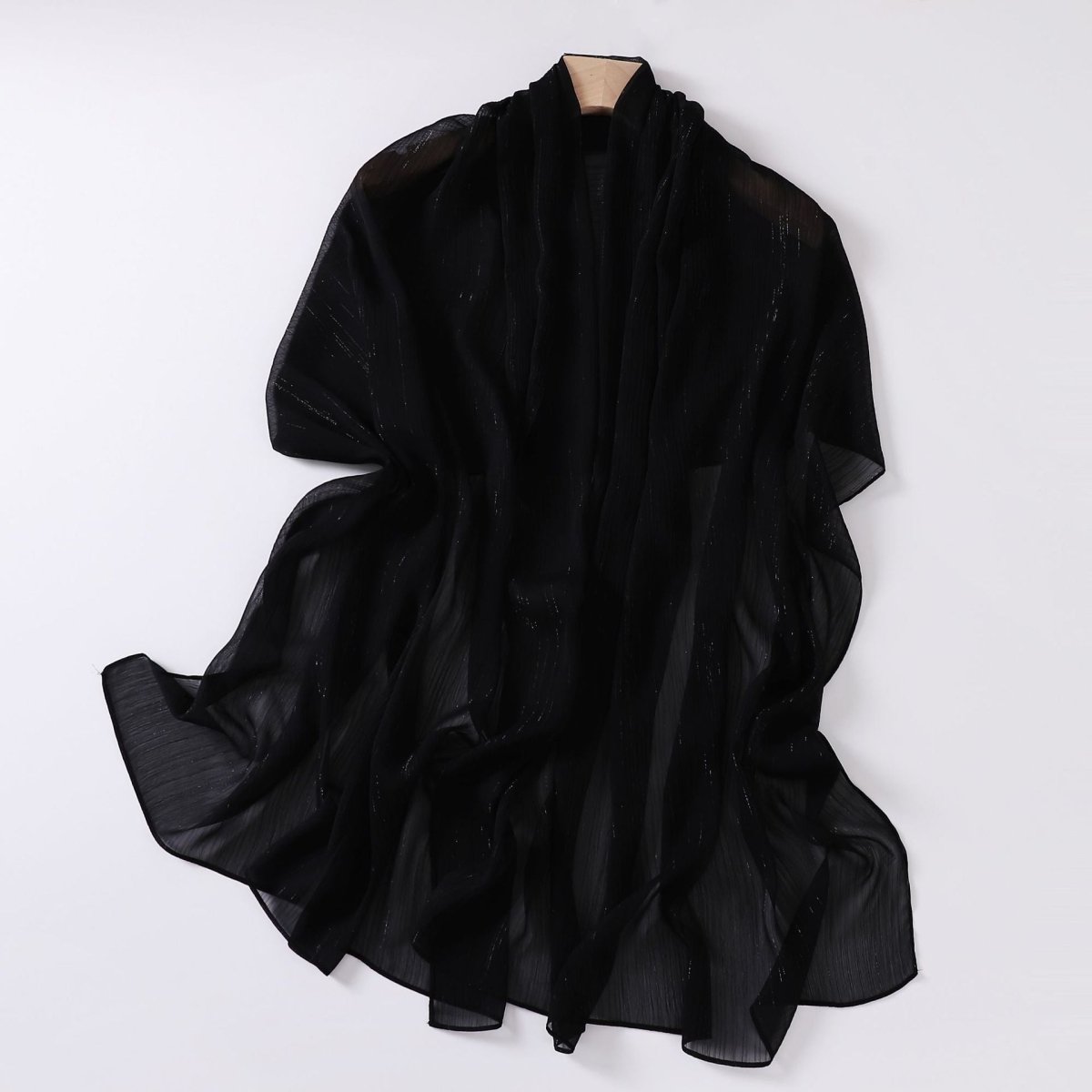 Effortless Grace Scarf Silver Crinkle Chiffon Hijab (MH153)