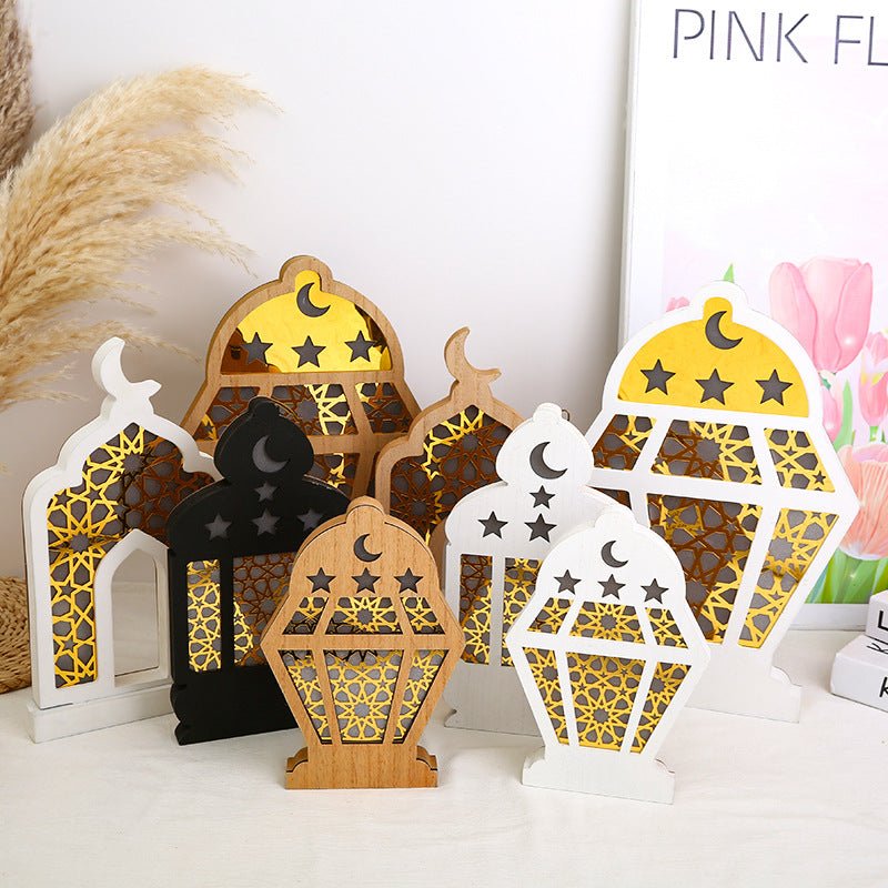 Eid Wooden LED Decorative Desktop Ornaments (MAC395)