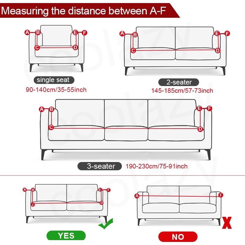 Elastic Waterproof Sofa Cover Plain Color Stretch Sofa Covers for Living Room Slipcover Couch Cover Furniture Protector Sofa Covers Non Slip Sofa Slipcovers with Elastic Hem Living Room Furniture Protector