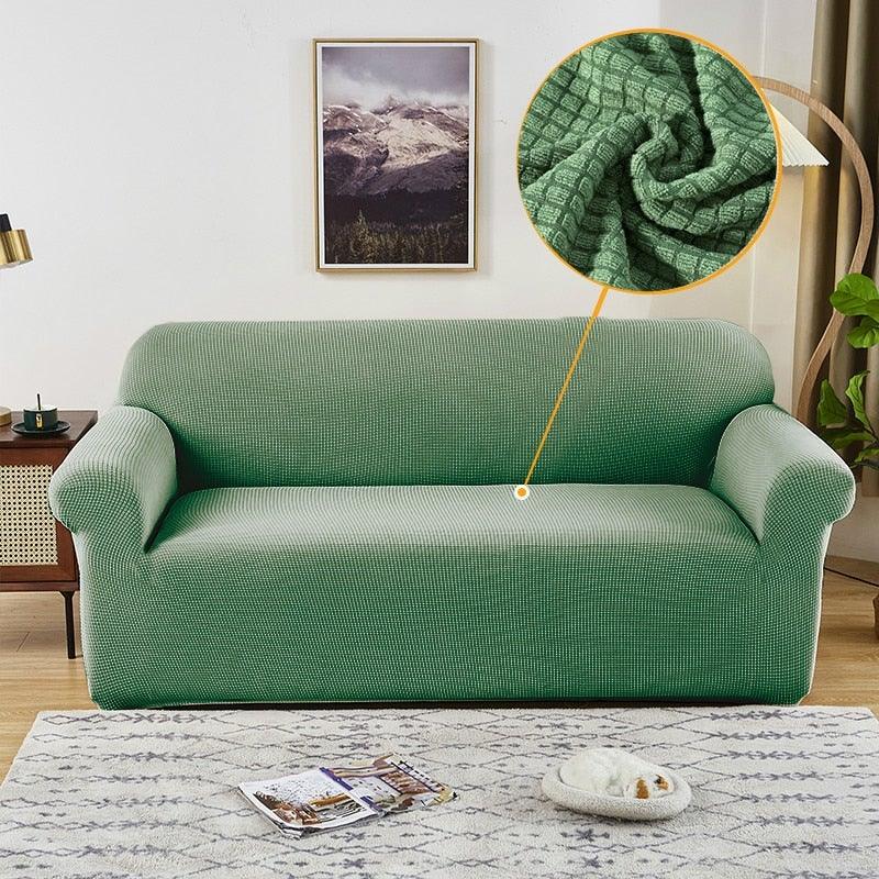 Elastic Waterproof Sofa Cover Plain Color Stretch Sofa Covers for Living Room Slipcover Couch Cover Furniture Protector Sofa Covers Non Slip Sofa Slipcovers with Elastic Hem Living Room Furniture Protector