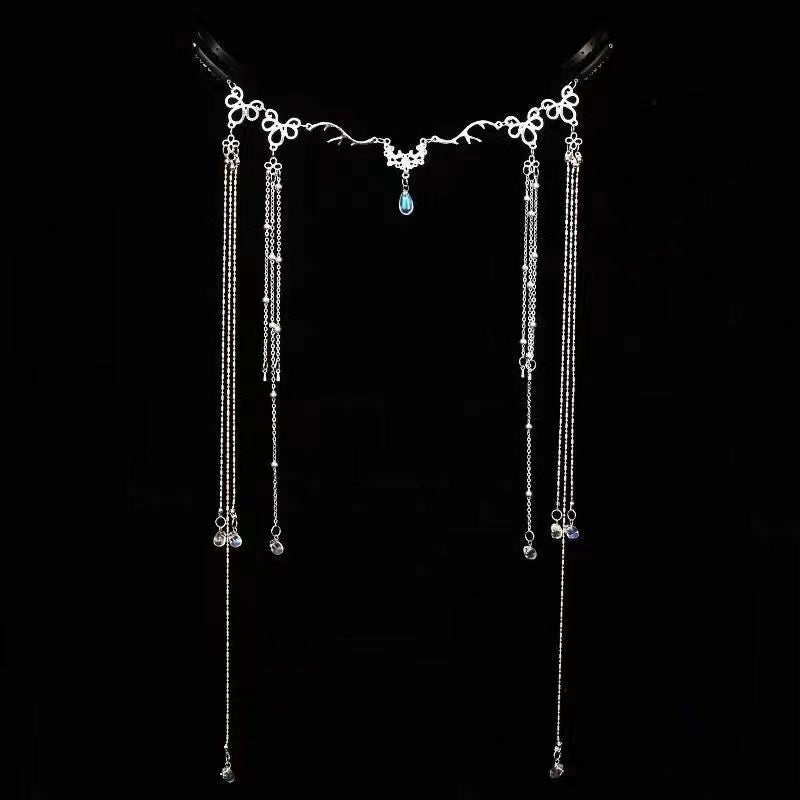 Elegance‌ Crystal Teardrop Hair Jewelry Forehead Accent (MAC335)