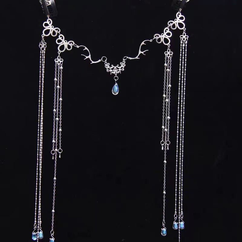 Elegance‌ Crystal Teardrop Hair Jewelry Forehead Accent (MAC335)