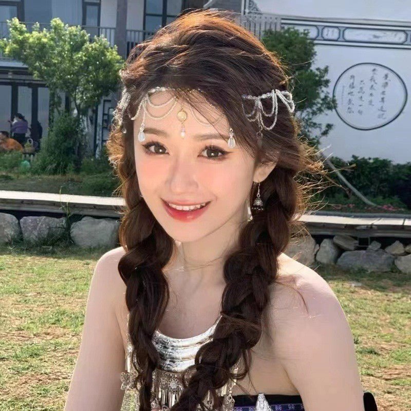 Elegance‌ Crystal Teardrop Hair Jewelry Forehead Accent (MAC335)