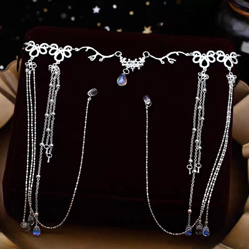 Elegance‌ Crystal Teardrop Hair Jewelry Forehead Accent (MAC335)