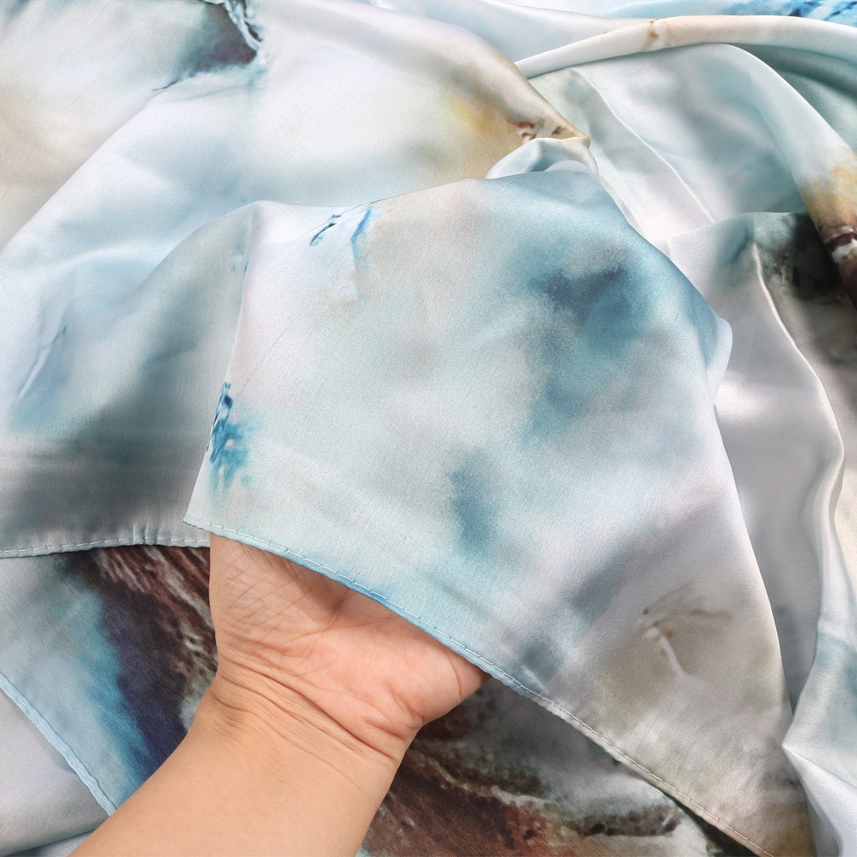 Elegance Satin Marble Print Hijab (MH172)
