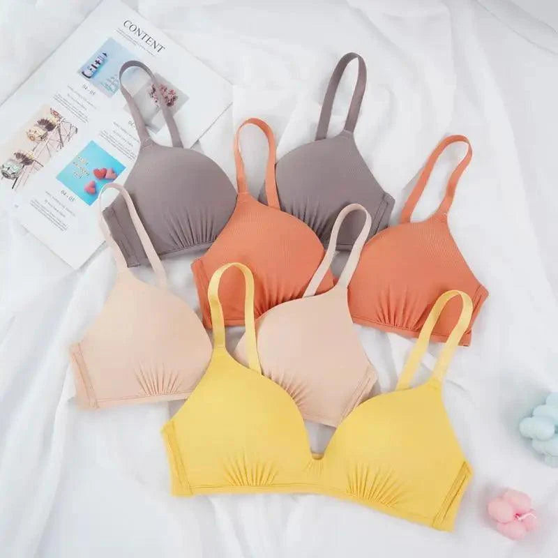 Elegance Seamless Bras for Women Push Up Bras No Wire Brassiere A B Cup Underwear Sexy Bra Three Quarters(3/4 Cup) Bras For Ladies
