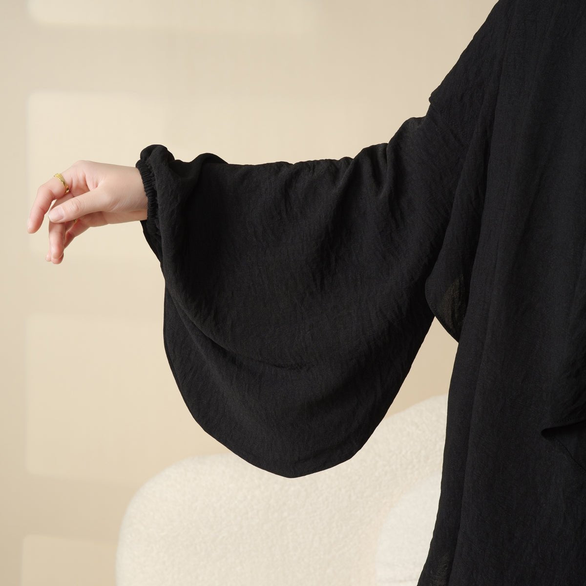 Elegant 2-Piece Crepe Abaya & Khimar Set (MK008)