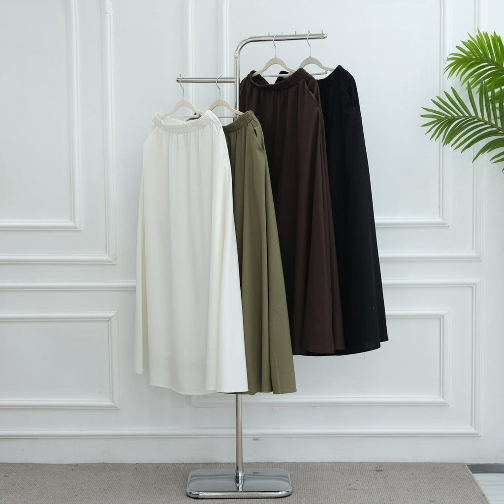 Elegant Asymmetric Top & Maxi Skirt Set | Cotton Linen Two-Piece Outfit (MS184)