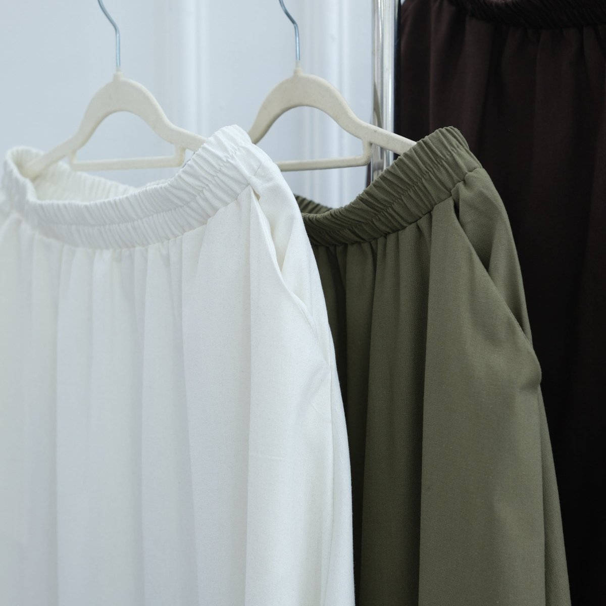 Elegant Asymmetric Top & Maxi Skirt Set | Cotton Linen Two-Piece Outfit (MS184)