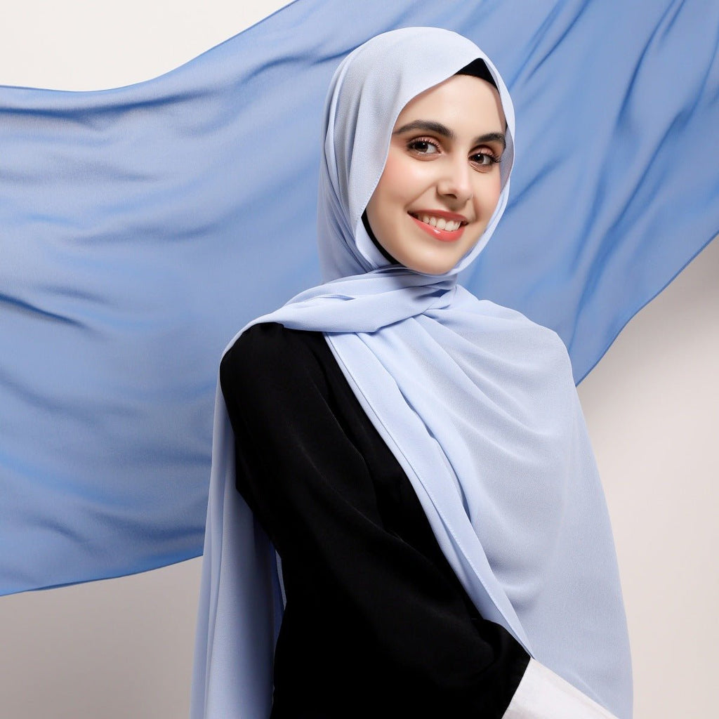 Elegant Chiffon Hijab Scarf - Refined Structure for Modest Wear (MH127)