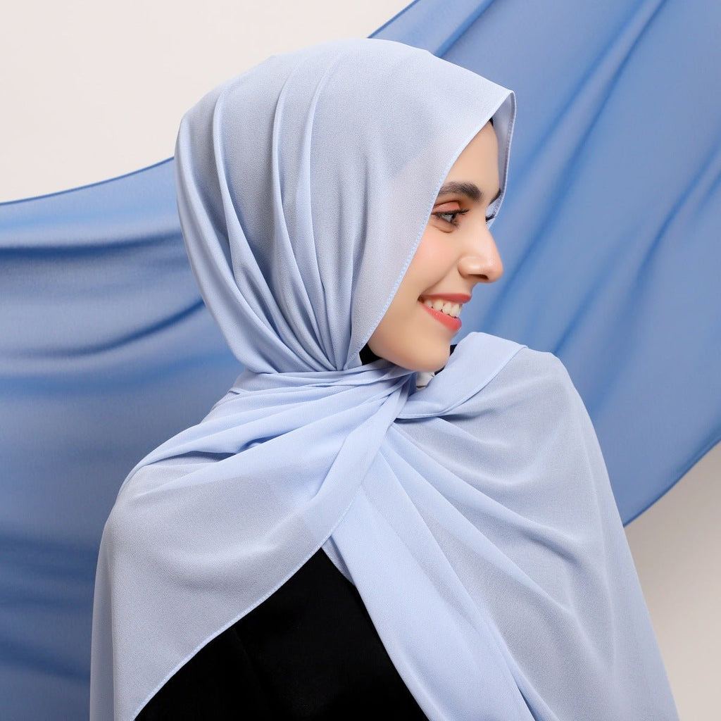 Elegant Chiffon Hijab Scarf - Refined Structure for Modest Wear (MH127)