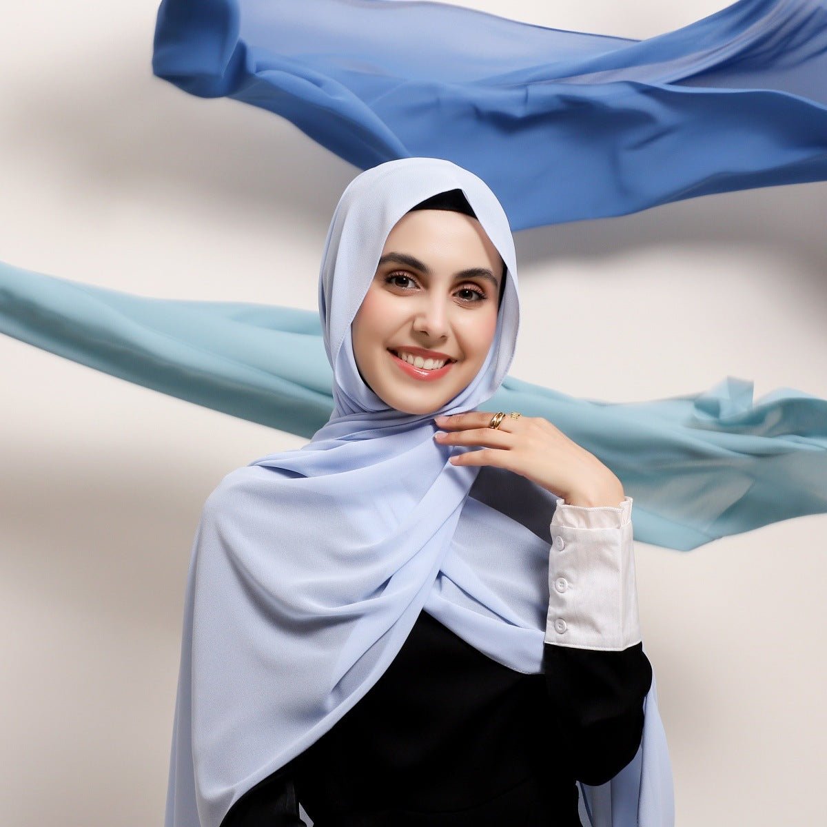 Elegant Chiffon Hijab Scarf - Refined Structure for Modest Wear (MH127)
