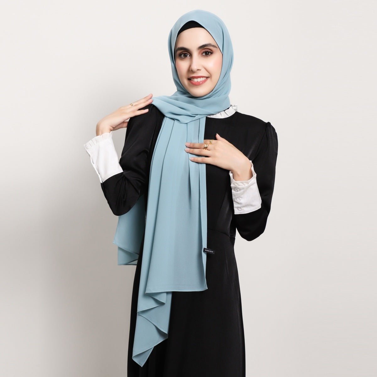 Elegant Chiffon Hijab Scarf - Refined Structure for Modest Wear (MH127)