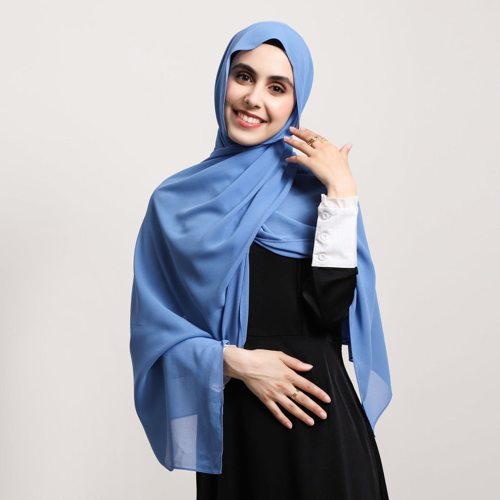Elegant Chiffon Hijab Scarf - Refined Structure for Modest Wear (MH127)