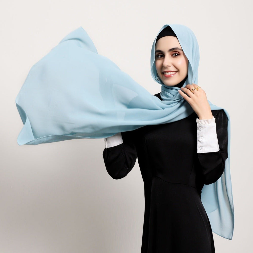Elegant Chiffon Hijab Scarf - Refined Structure for Modest Wear (MH127)