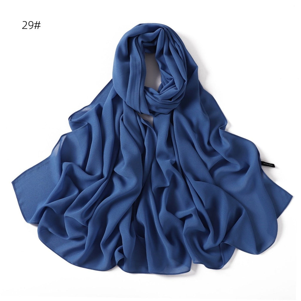 Elegant Chiffon Hijab Scarf - Refined Structure for Modest Wear (MH127)