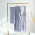 Elegant Chiffon Wrinkle Abaya | Three-Piece Set Modest Muslim Chiffon Abaya (MOA155)