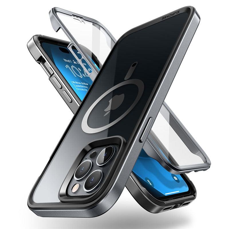 Elegant iPhone 14 Pro Max Case 6.7" Strong Edges Slim Frame Clear Protective Case with Built-in Screen Protector Compatible Shockproof Thin Clear Case Luxury Case For Smartphone