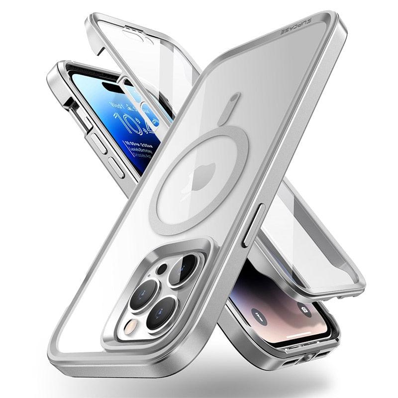 Elegant iPhone 14 Pro Max Case 6.7" Strong Edges Slim Frame Clear Protective Case with Built-in Screen Protector Compatible Shockproof Thin Clear Case Luxury Case For Smartphone