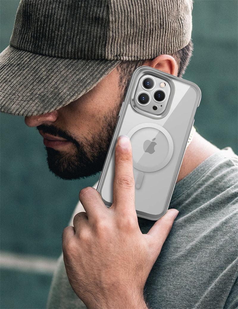 Elegant iPhone 14 Pro Max Case 6.7" Strong Edges Slim Frame Clear Protective Case with Built-in Screen Protector Compatible Shockproof Thin Clear Case Luxury Case For Smartphone