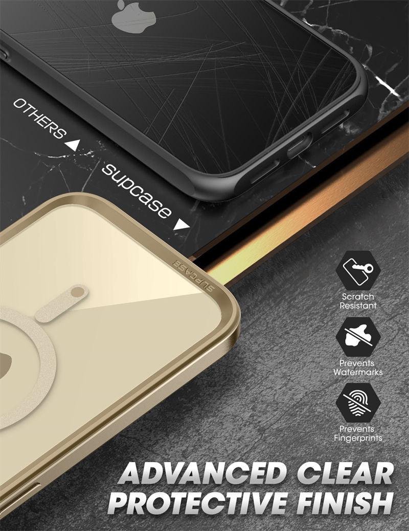Elegant iPhone 14 Pro Max Case 6.7" Strong Edges Slim Frame Clear Protective Case with Built-in Screen Protector Compatible Shockproof Thin Clear Case Luxury Case For Smartphone