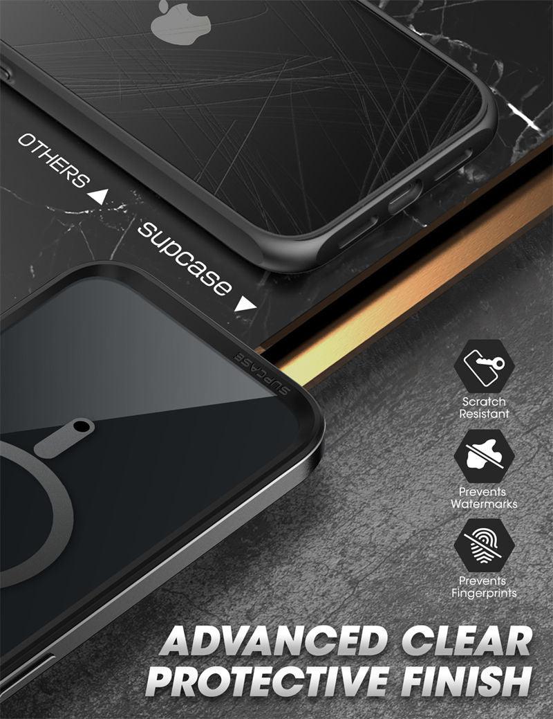 Elegant iPhone 14 Pro Max Case 6.7" Strong Edges Slim Frame Clear Protective Case with Built-in Screen Protector Compatible Shockproof Thin Clear Case Luxury Case For Smartphone