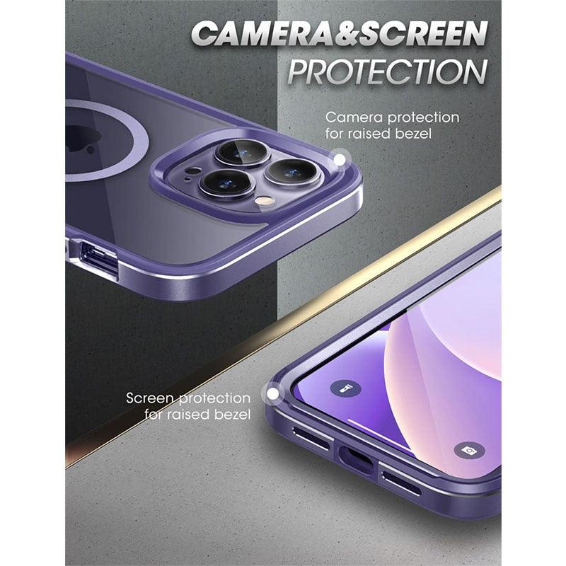 Elegant iPhone 14 Pro Max Case 6.7" Strong Edges Slim Frame Clear Protective Case with Built-in Screen Protector Compatible Shockproof Thin Clear Case Luxury Case For Smartphone