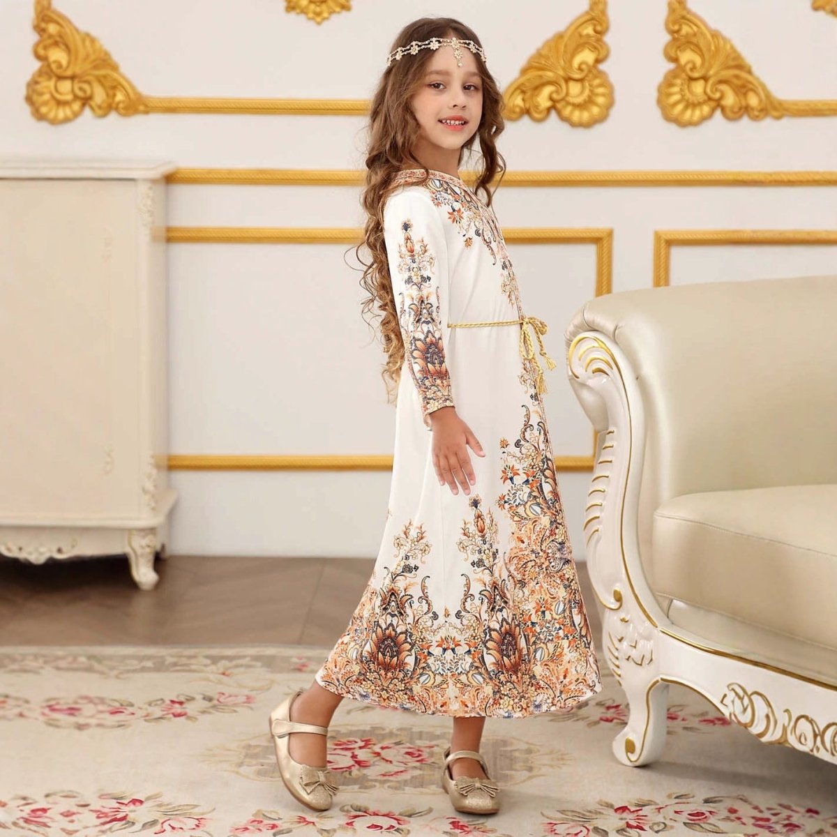 Elegant Kids Formal Kaftan Kid Abaya(MKG017)