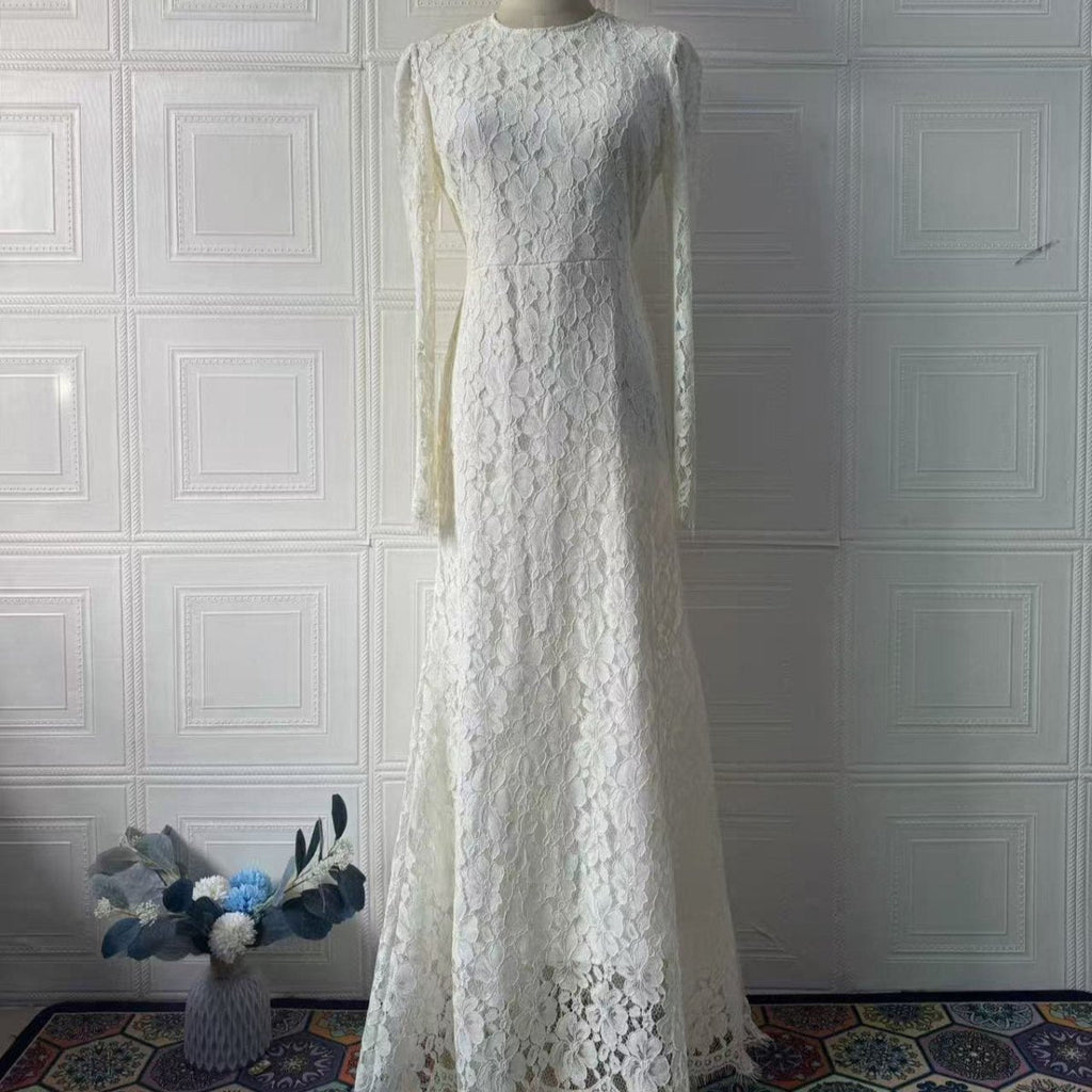 Elegant Lace Maxi Dress(MS318)