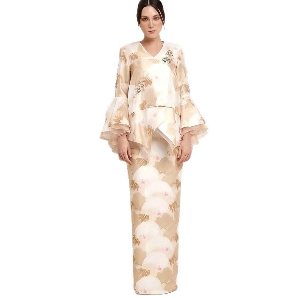 Elegant Layered Ruffle Outfit(MS266)