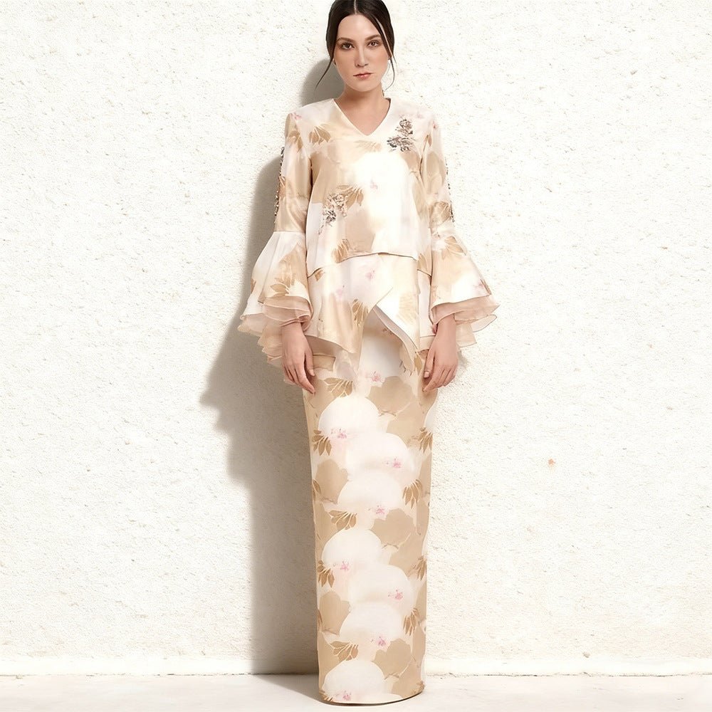 Elegant Layered Ruffle Outfit(MS266)