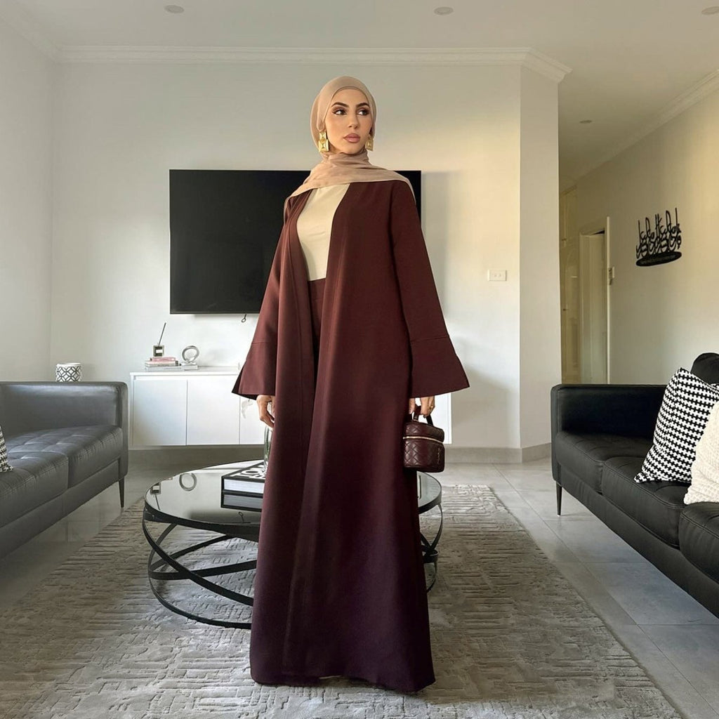 Elegant Long Cardigan & Maxi Skirt Set(MS175)