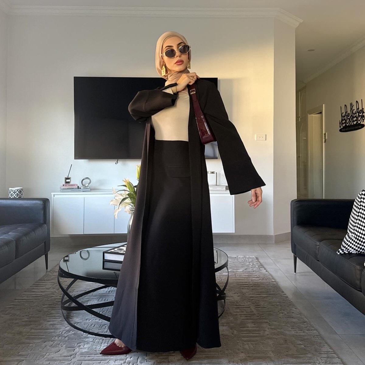 Elegant Long Cardigan & Maxi Skirt Set(MS175)