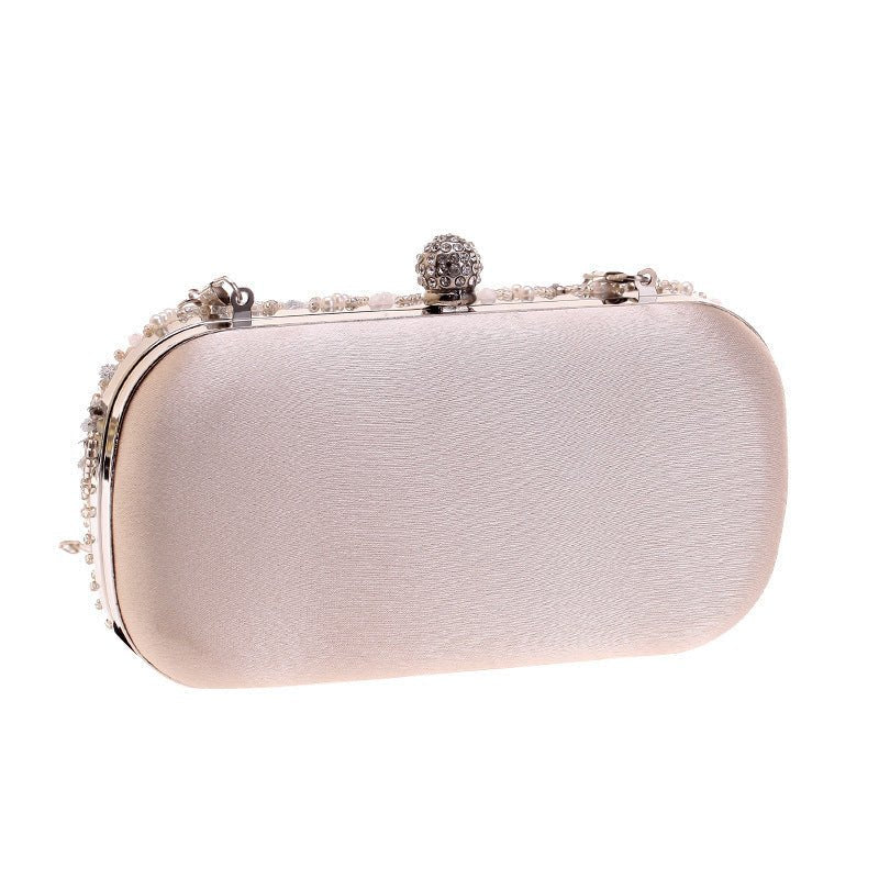 Elegant Pearl-Embellished Clutch Evening Bag for Weddings & Parties (MAC278)
