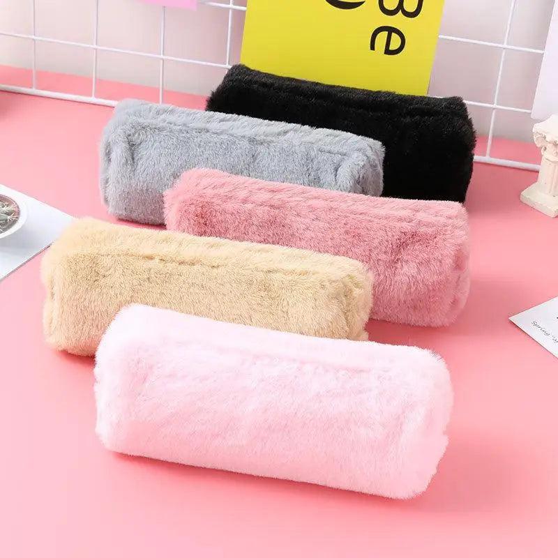 Soft Pencil Pouch For Student Durable Plush Stuffed Accessory Pencil Case For School