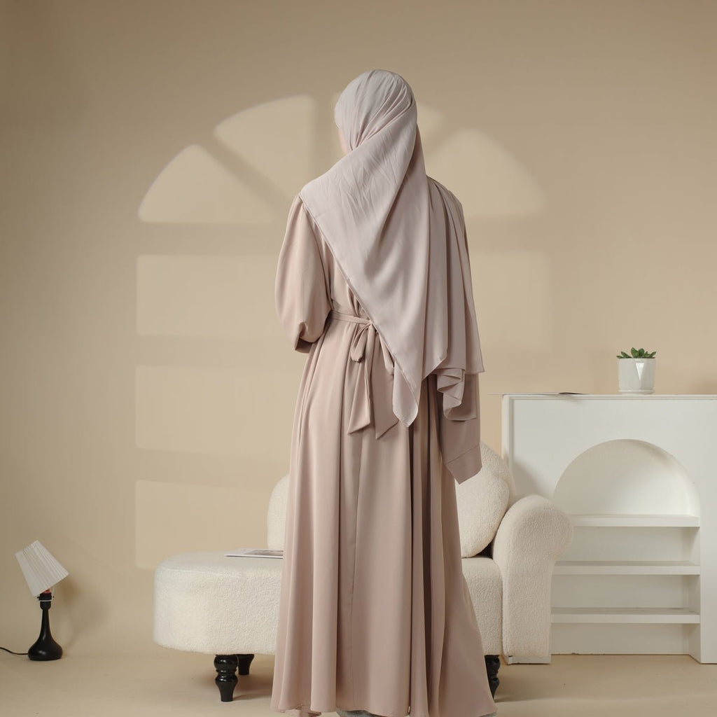 Elegant Solid Color Abaya For Muslimahs (MA036)