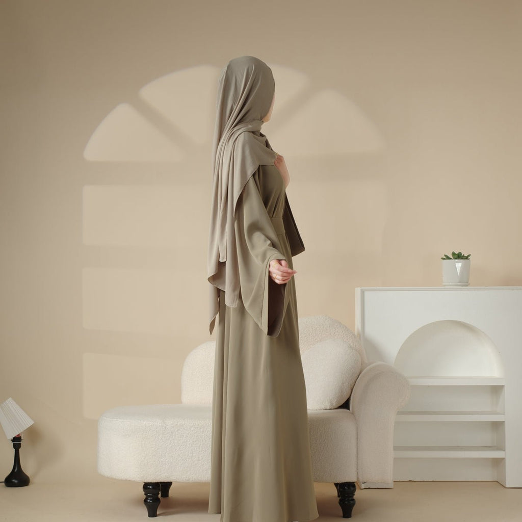 Elegant Solid Color Abaya For Muslimahs (MA036)