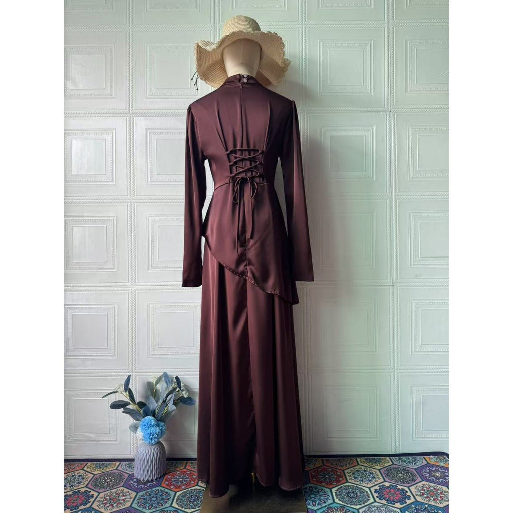 Exotic Long-Sleeve Maxi Dress Abaya (MA216)