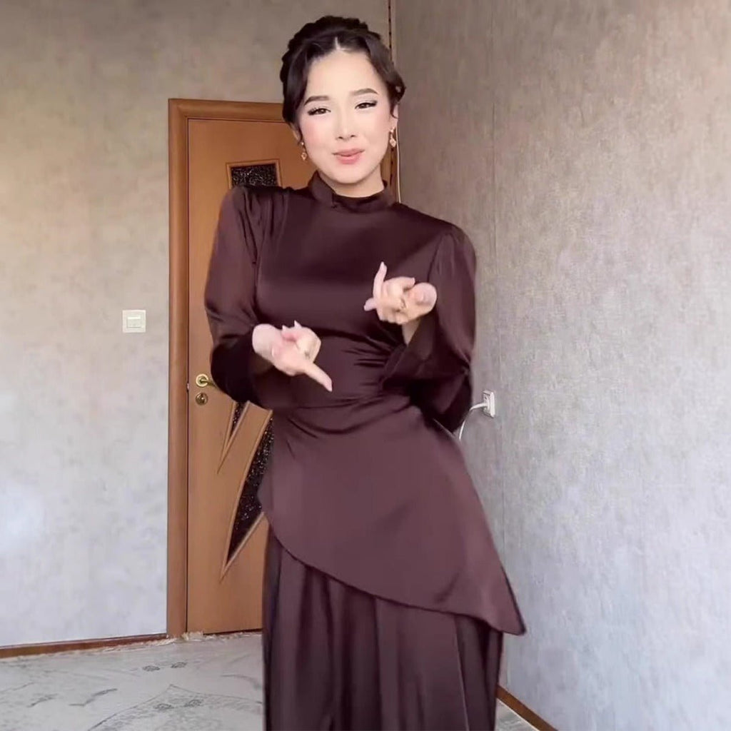 Exotic Long-Sleeve Maxi Dress Abaya (MA216)